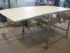 36" wide auto tracking belt conveyor with tip up nose  